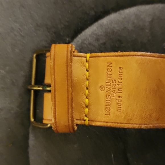 Louis Vuitton Vachetta Leather Luggage Tag and Poignet Set - Authentic - Picture 8 of 9